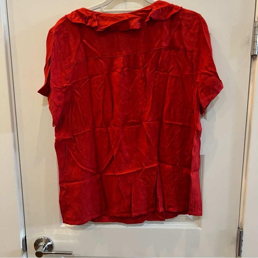 Maeve by Anthropologie Jojo Ruffled Button Down Blouse - Picture 4 of 6